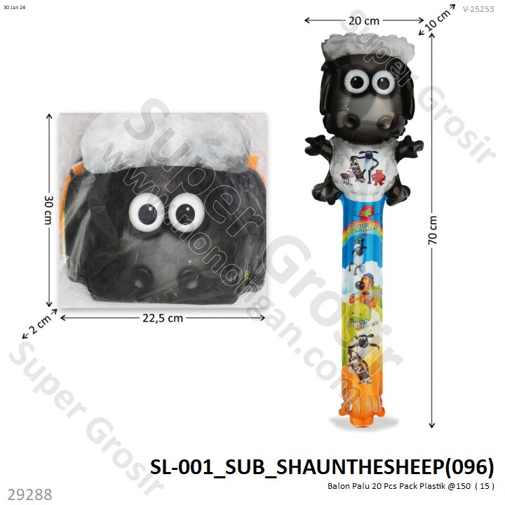 Balon Palu Karakter 20 Pcs Pack Plastik @150