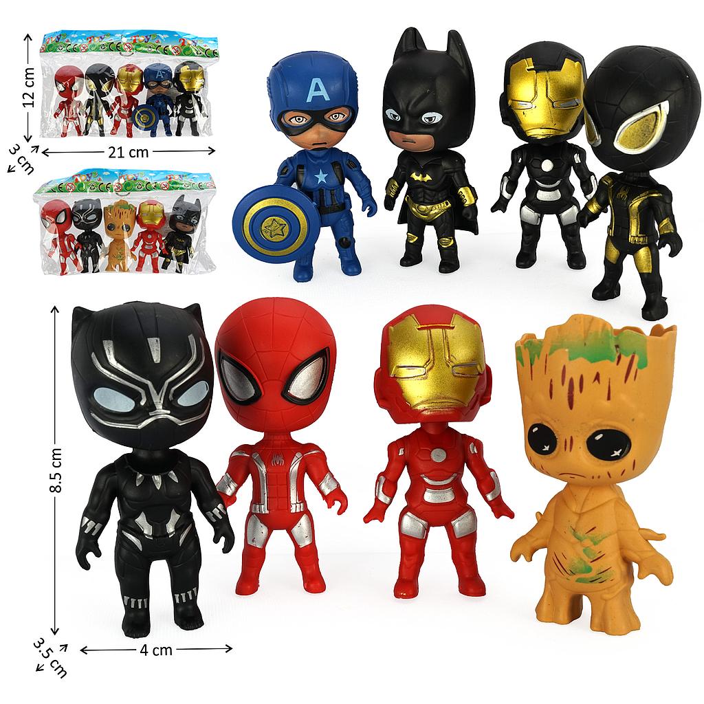 Action Figure Avengers 5 Pcs Toys 664-1 Ktg Opp @360