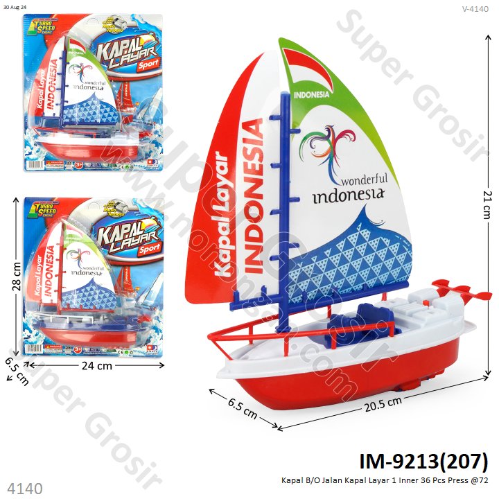 Kapal B/O Jalan Kapal Layar 1 Inner 36 Pcs Press @72