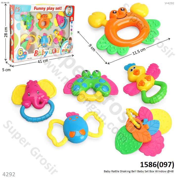 Baby Rattle Shaking Bell Baby Set Box Window @48