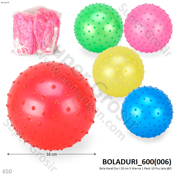 Bola Duri Karet 20 cm 1 Pack 10 Pcs Jala @0