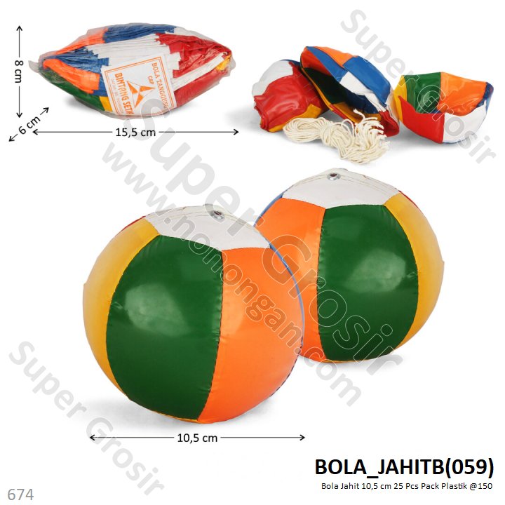 Bola Jahit Tanggung 10,5 cm 25 Pcs Pack Plastik @150