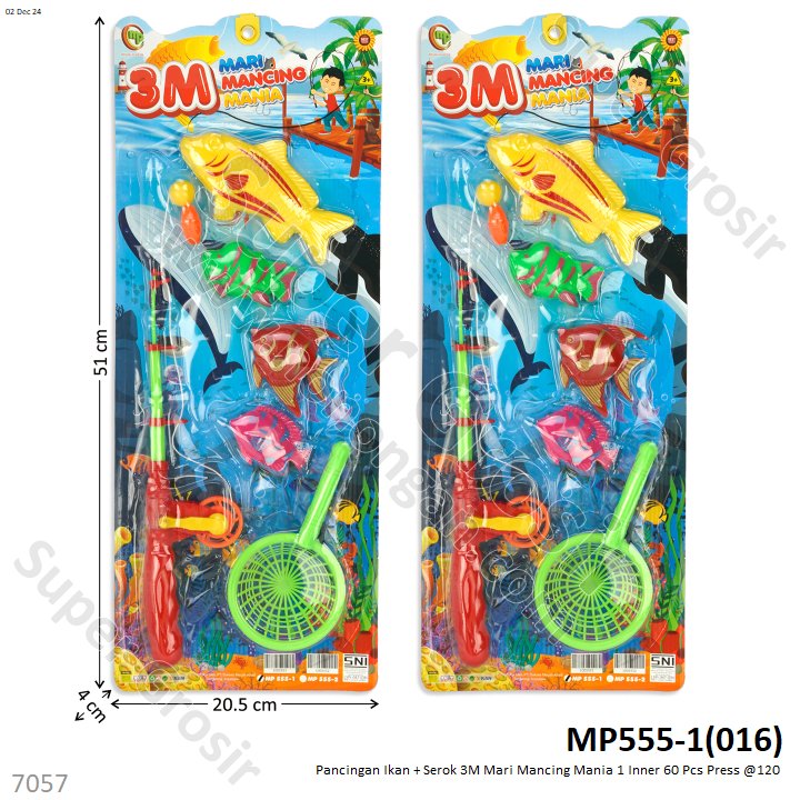 Pancingan Ikan + Serok 3M Mari Mancing Mania 1 Inner 60 Pcs Press @120