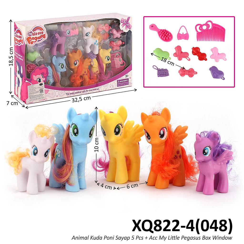Kuda Poni Sayap 5 Pcs + Acc My Little Pegasus Box Window @72