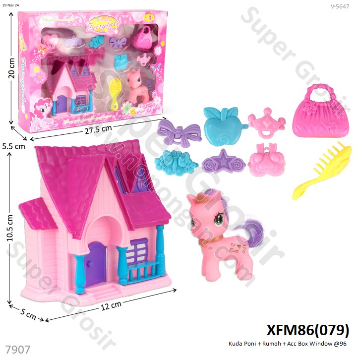 Kuda Poni + Rumah + Acc Box Window @96 