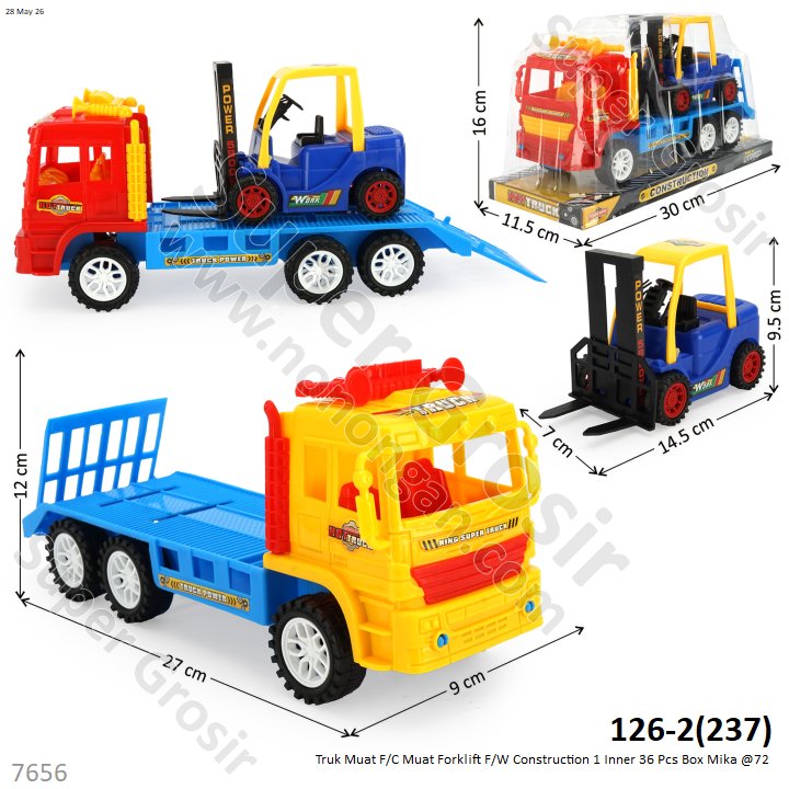 Truk Muat F/C Muat Forklift F/W Construction 1 Inner 36 Pcs Box Mika @72