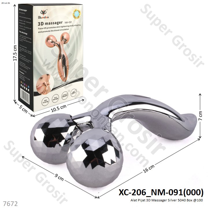 Alat Pijat 3D Massager Silver 5040 Box @100