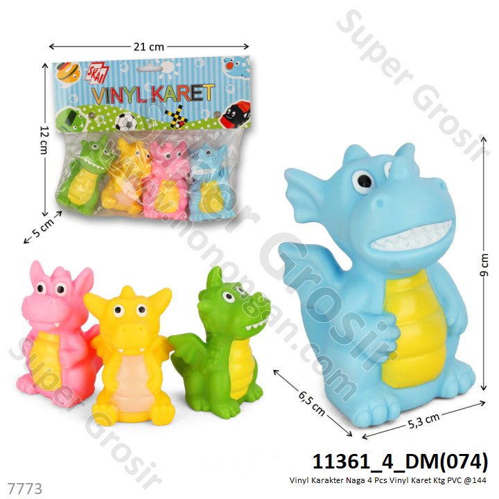 Vinyl Karakter Naga 4 Pcs Ktg @144