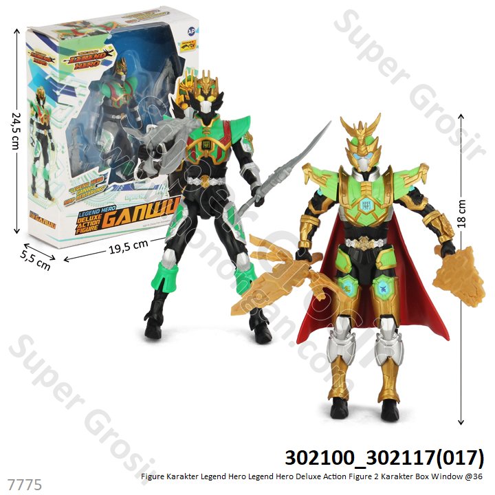 Action Figure Legend Hero Set Senjata 18 cm Deluxe 2 Karakter Box Window @36