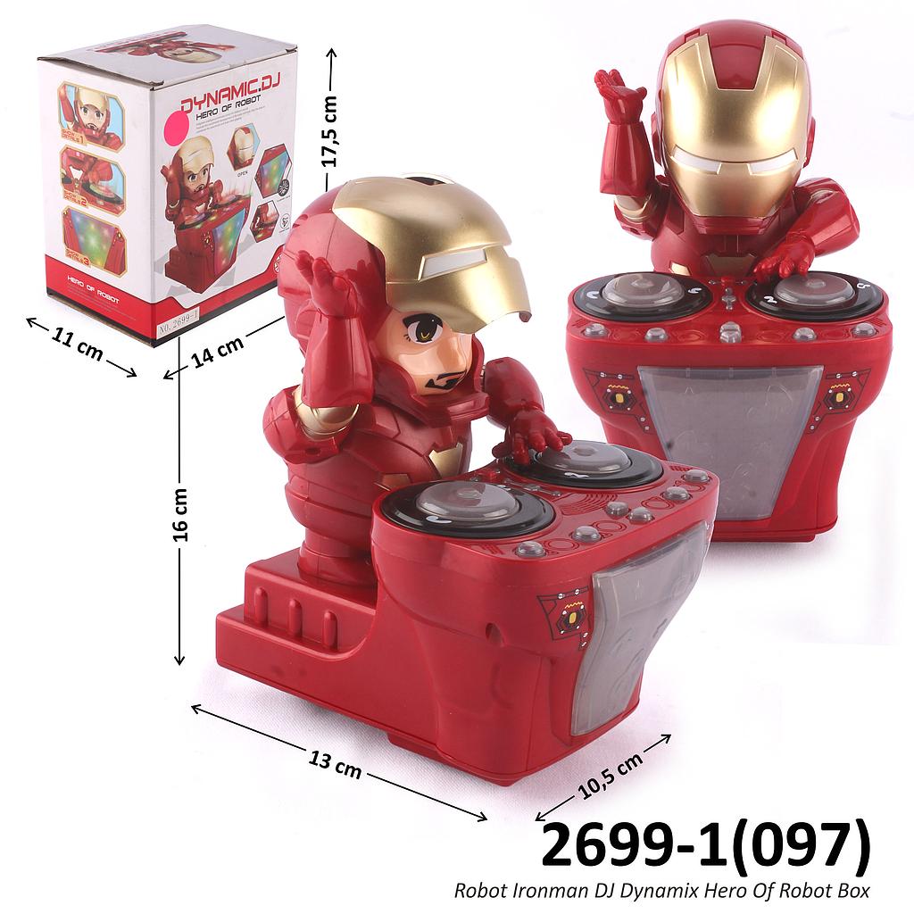 Robot Dance Hero Ironman DJ B/O Musik Lampu Dynamic Box @60
