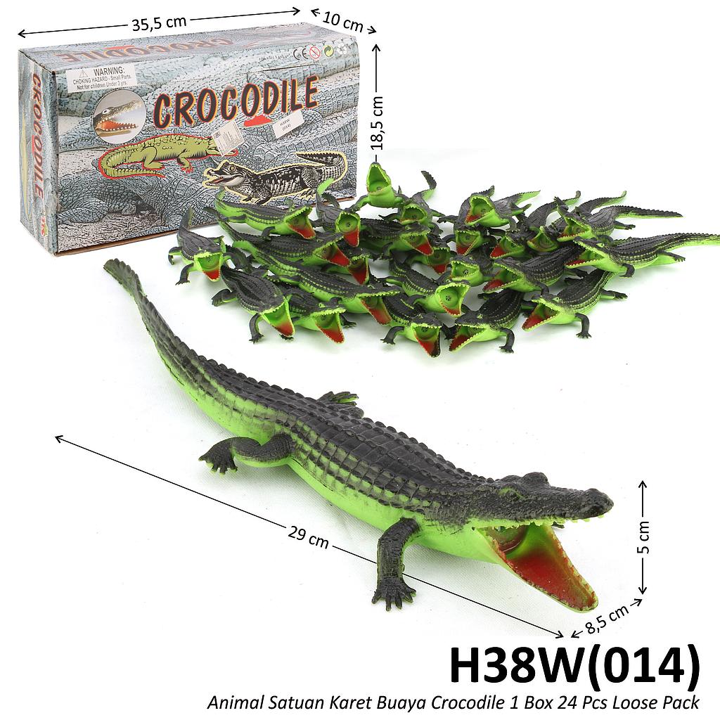 Hewan Buaya Karet 30 cm Crocodile 1 Box 24 Pcs Loose Pack @240