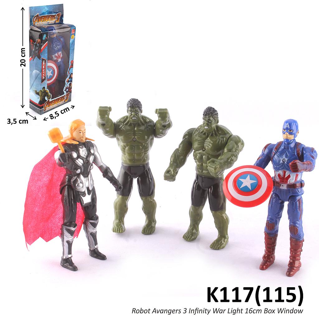 Action Figure Avengers 16 cm B/O Lampu Avengers 3 Infinity War 1581 Box Window @480