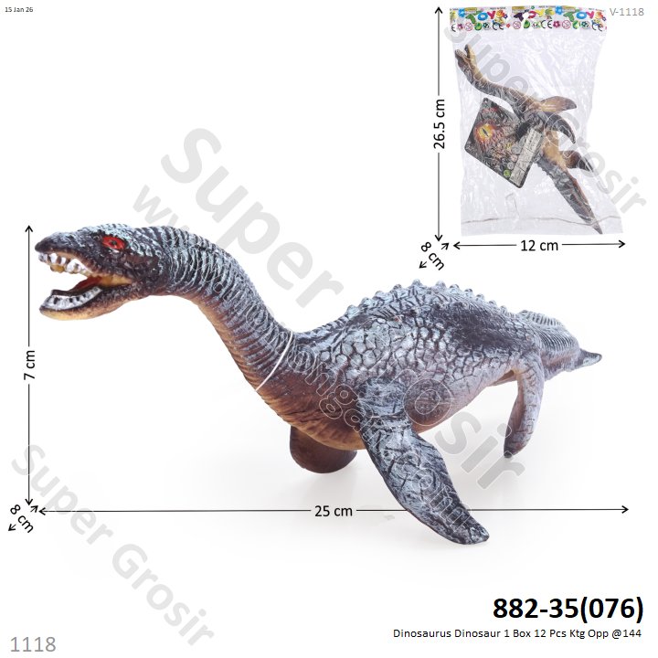 Dinosaurus Dinosaur 1 Box 12 Pcs Ktg Opp @144