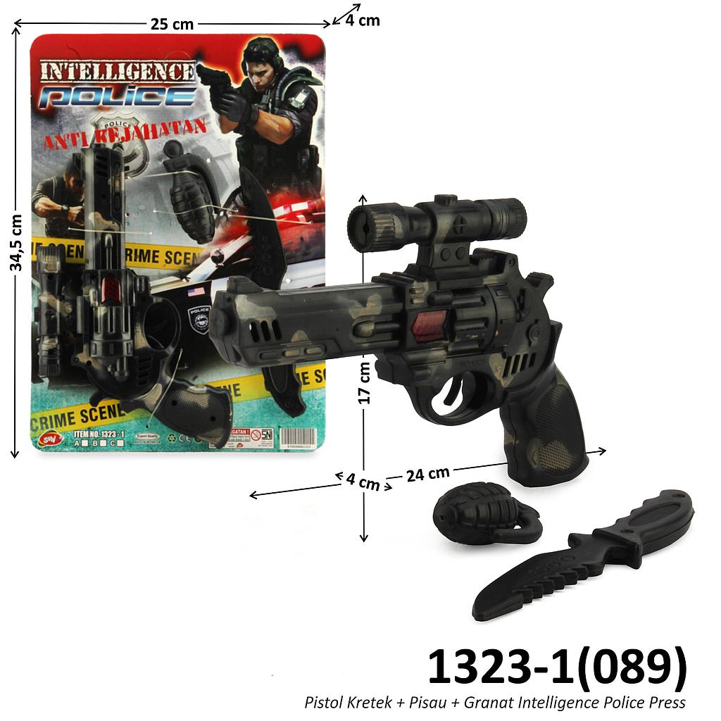 Pistol Kretek + Acc 2 Pcs Intelligence Police Papan @144