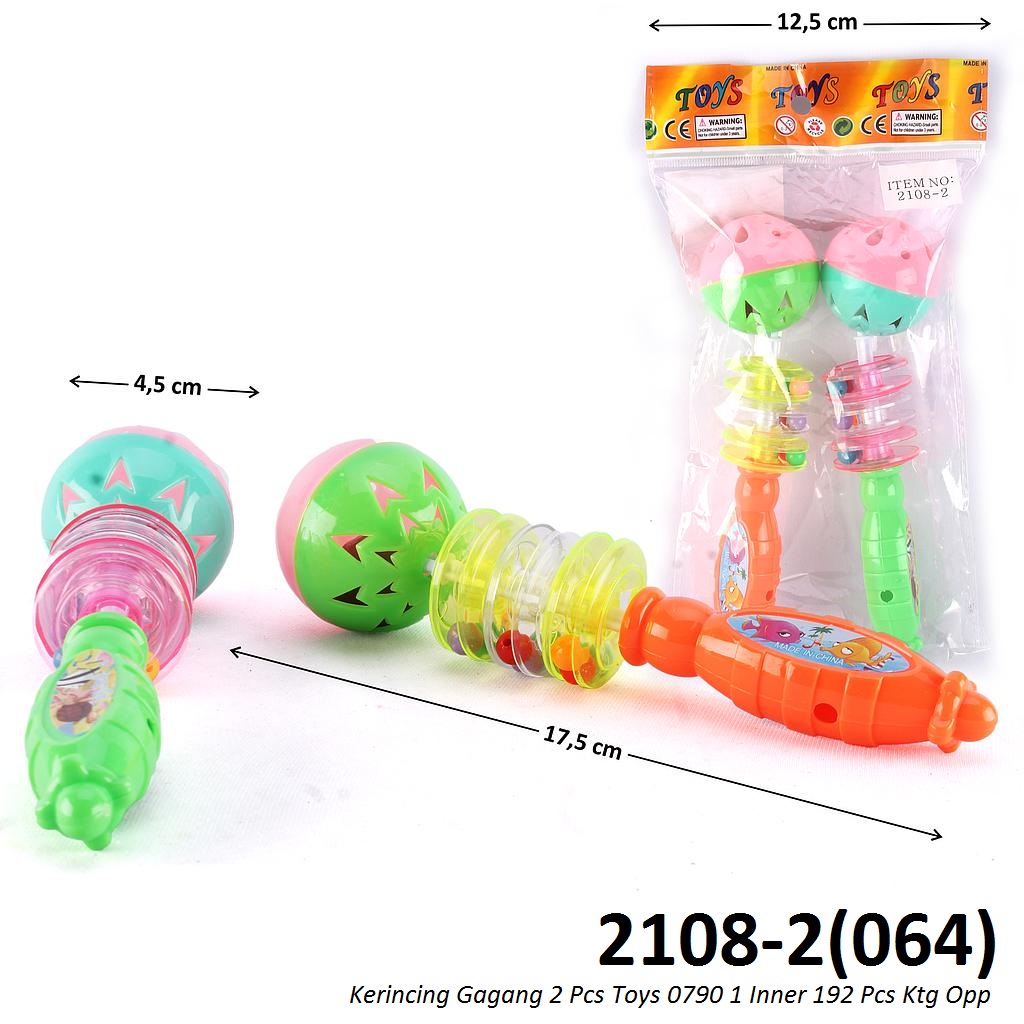 Kerincing Gagang 2 Pcs Toys 0790 Ktg Opp @240