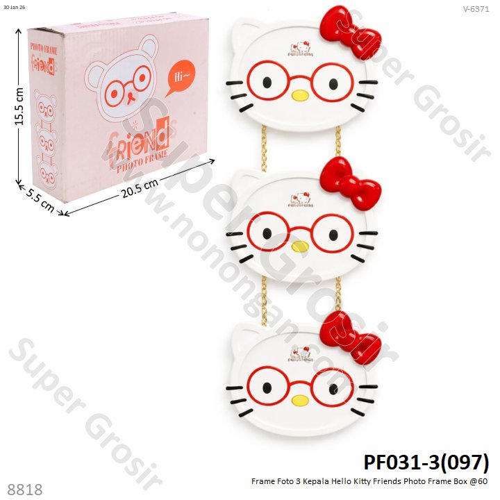 Frame Foto 3 Kepala Hello Kitty Friends Photo Frame Box @60
