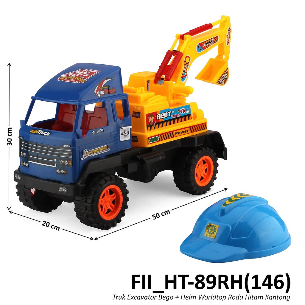 Truk Excavator Bego + Helm Worldtop Roda Hitam Ktg @12