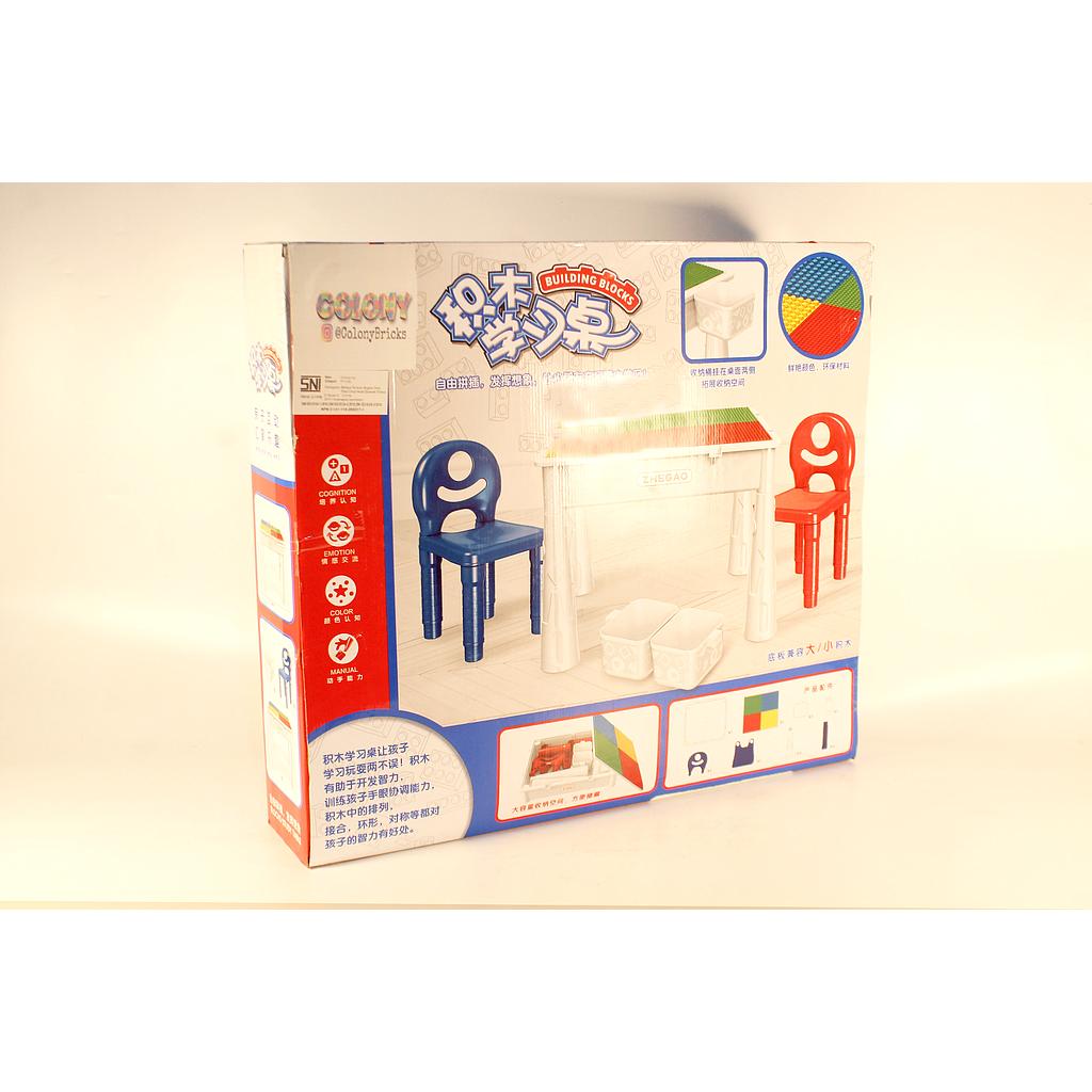 Meja Block Set Kursi Building Block Box @4