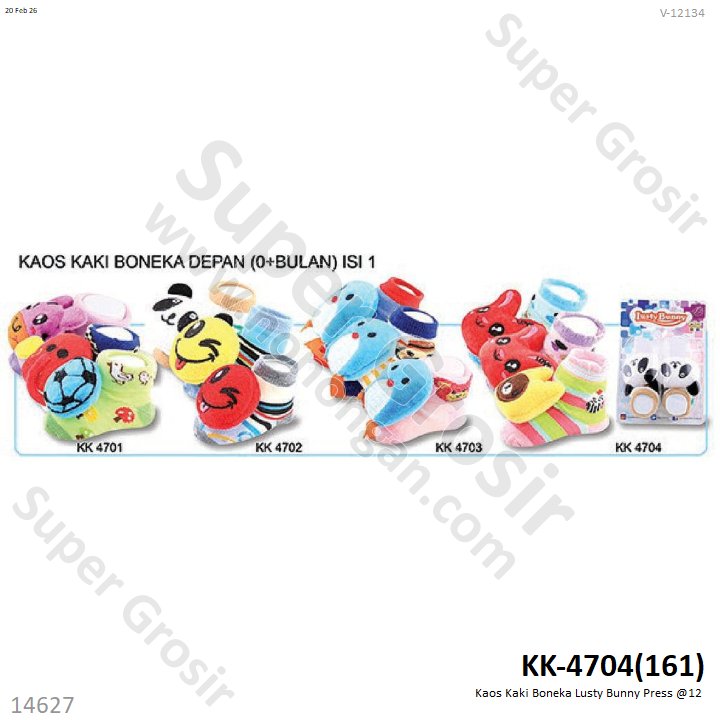 Kaos Kaki Boneka Lusty Bunny Press @12