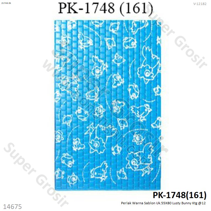 Perlak Warna Sablon Uk.55X80 Lusty Bunny Ktg @12