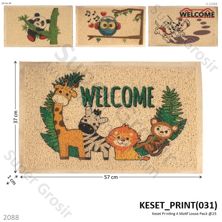 Keset Printing Campur Motif @25