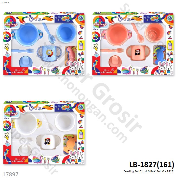 Feeding Set Isi 6 Pcs + Mainan Box Window
