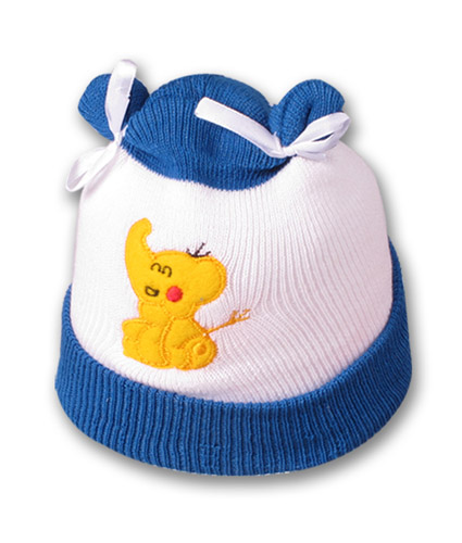 Topi Rajut 2 Kuncir Pita + Apl - 2354