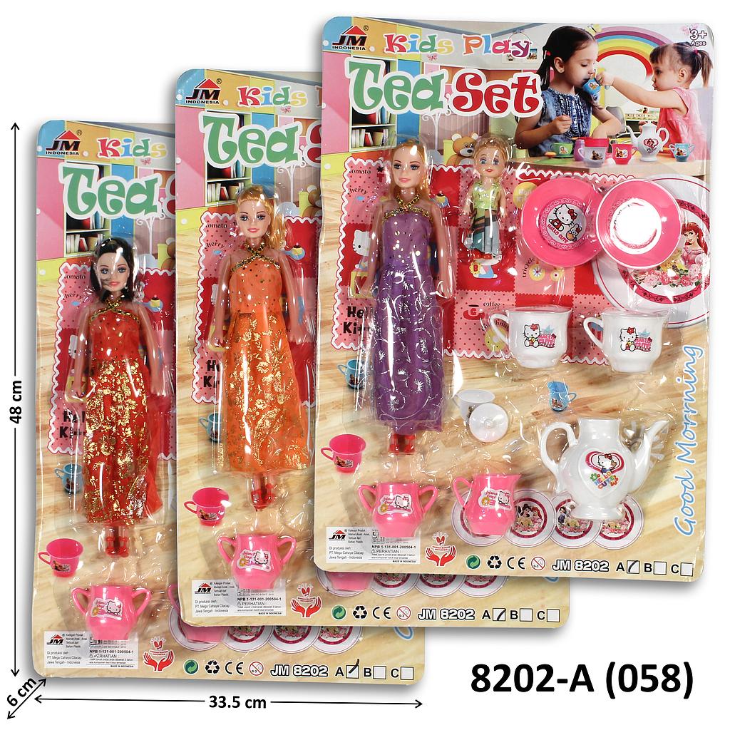 Boneka Barbie Set Anak dan Teko Set Tea Set Press @72