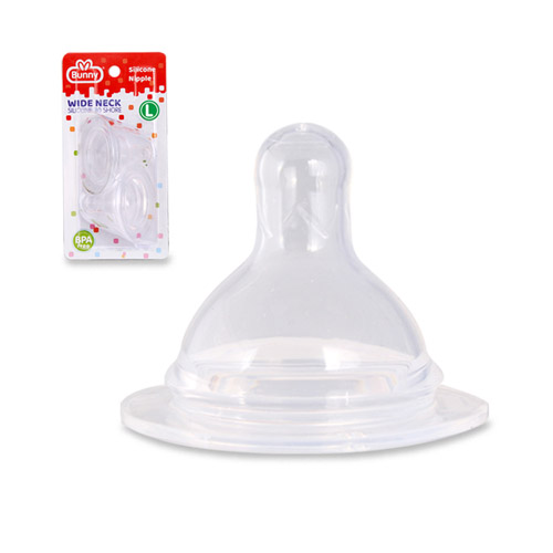 Wide Neck Silicon Nipple Uk.L isi 2pcs 