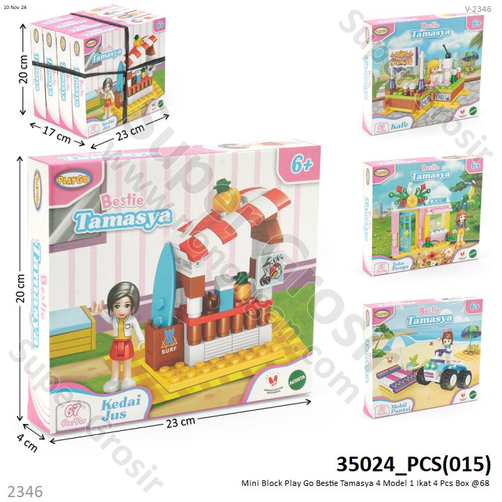 Mini Block Friends Play Go Bestie Tamasya 4 Model 1 Ikat 4 Pcs Box @68