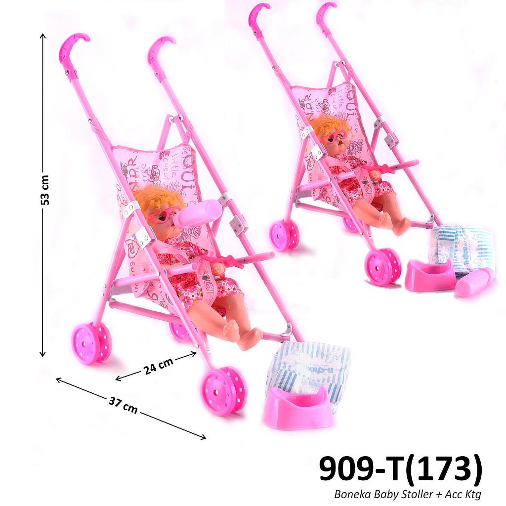 Mainan Stroller Bayi Set Boneka dan Acc Popok Ktg @36