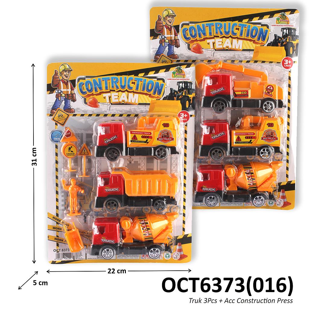 Truk Konstruksi Set 3 Pcs P/B City Truck Press @119