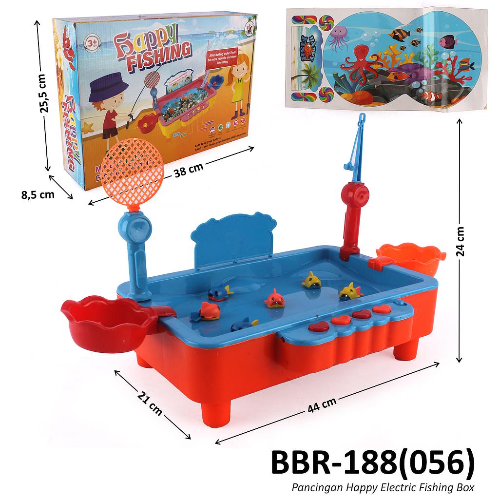 Pancingan Ikan Magnet Set Kolam B/O Happy Fishing Box @37