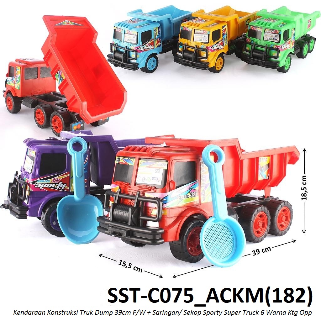 Truk Dump Tronton 39 cm F/W + Sekop Sporty Super Truck Ktg Opp @16