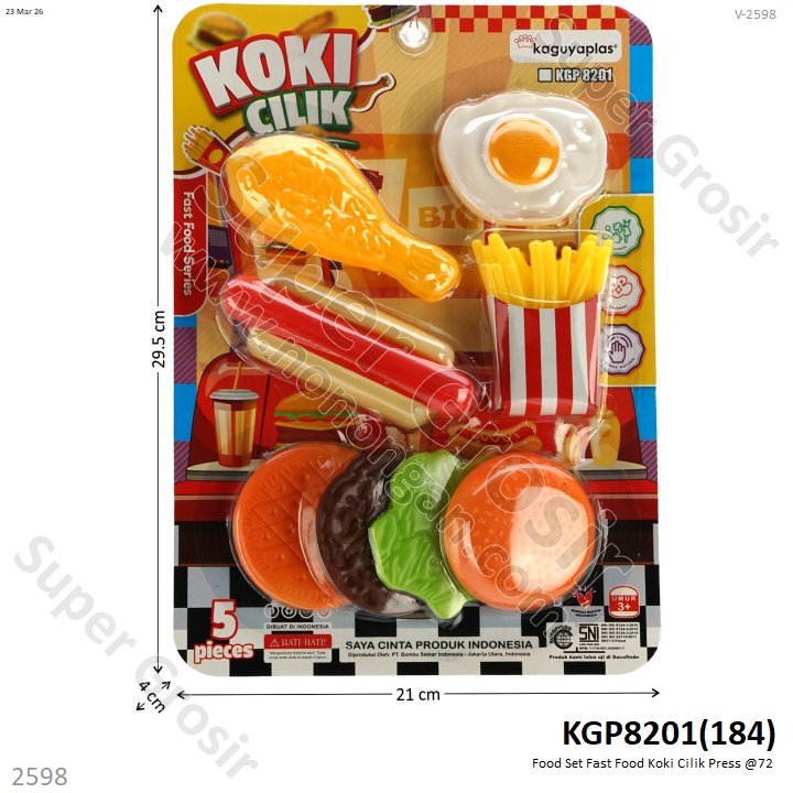 Food Set Fast Food Koki Cilik Press @72