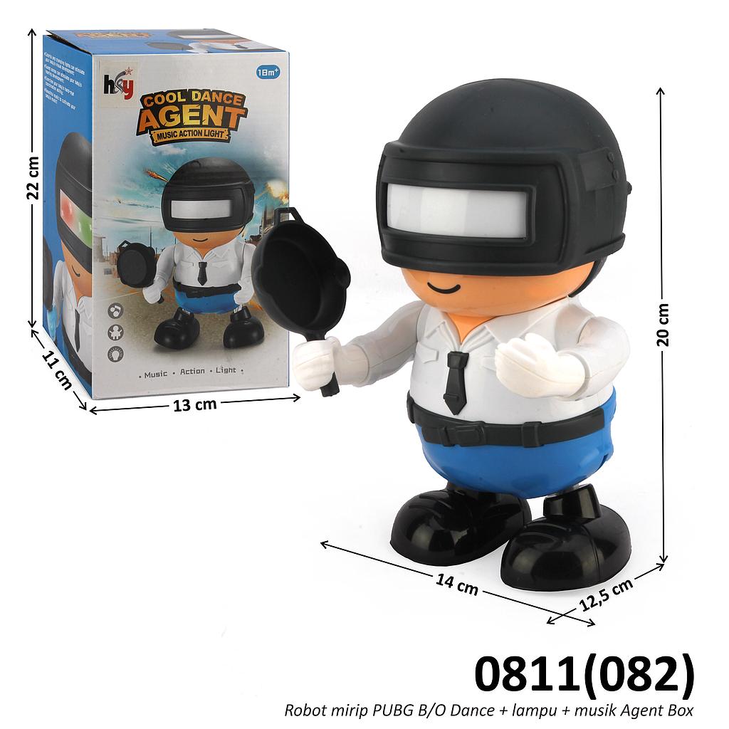 Robot Dance PUBG B/O Musik Lampu Cool Dance Agent Box @60