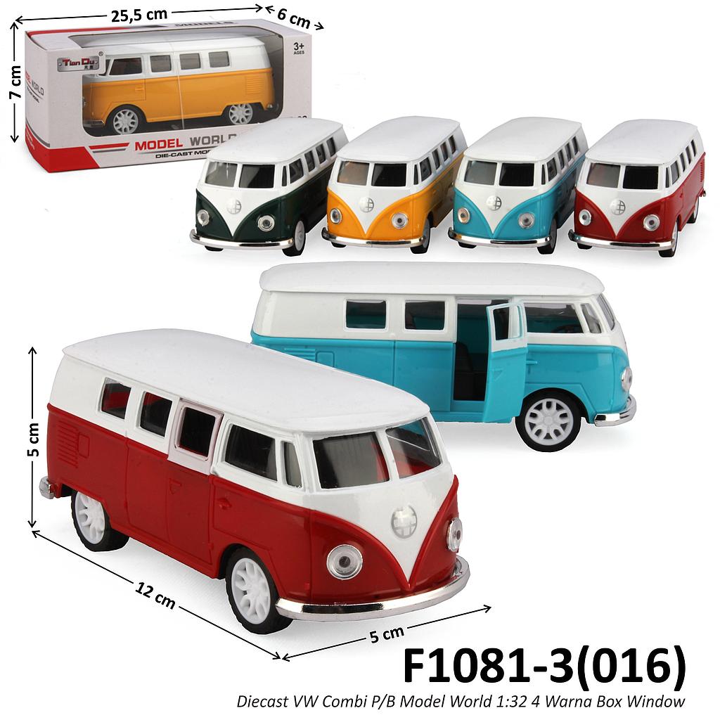 Diecast VW Combi 1:32 P/B Model World Box Window @144