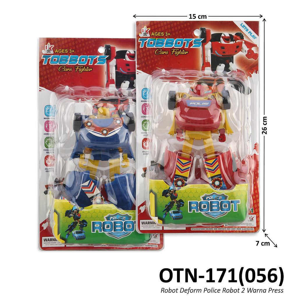 Robot Deform Mobil Sedan Polisi Police Robot 2 Warna Press @120