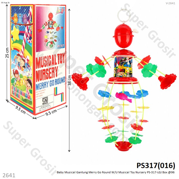 Baby Musical Gantung Merry Go Round W/U Musical Toy Nursery PS-317-LGJ Box @96