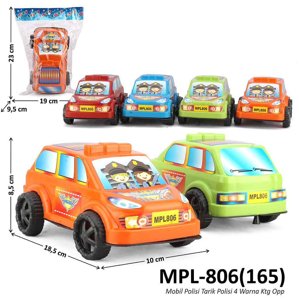 Mobil Tarik Mobil Polisi P/S 19 cm 4 Warna Ktg Opp @72