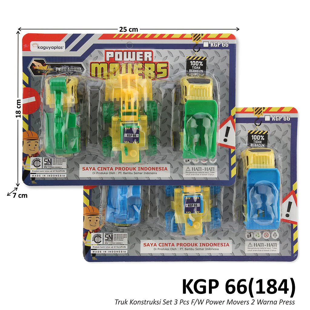 Truk Konstruksi Set 3 Pcs F/W Power Movers Press @80