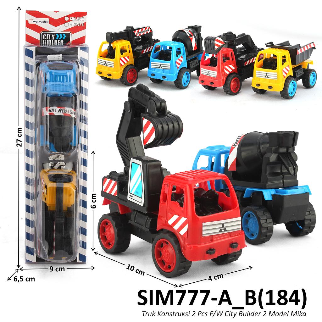 Truk Konstruksi 2 Pcs F/W City Builder 2 Model Box Mika @144