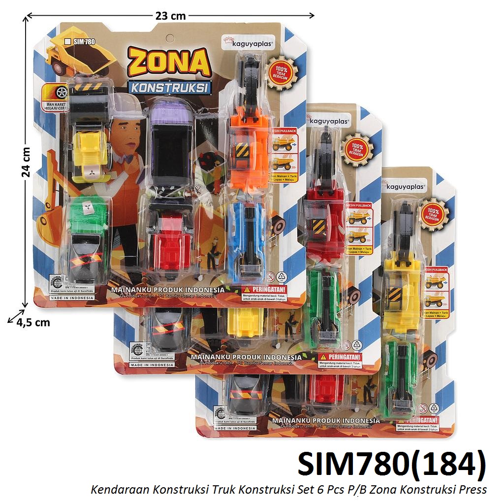Truk Konstruksi Set 6 Pcs P/B Zona Konstruksi Press @96