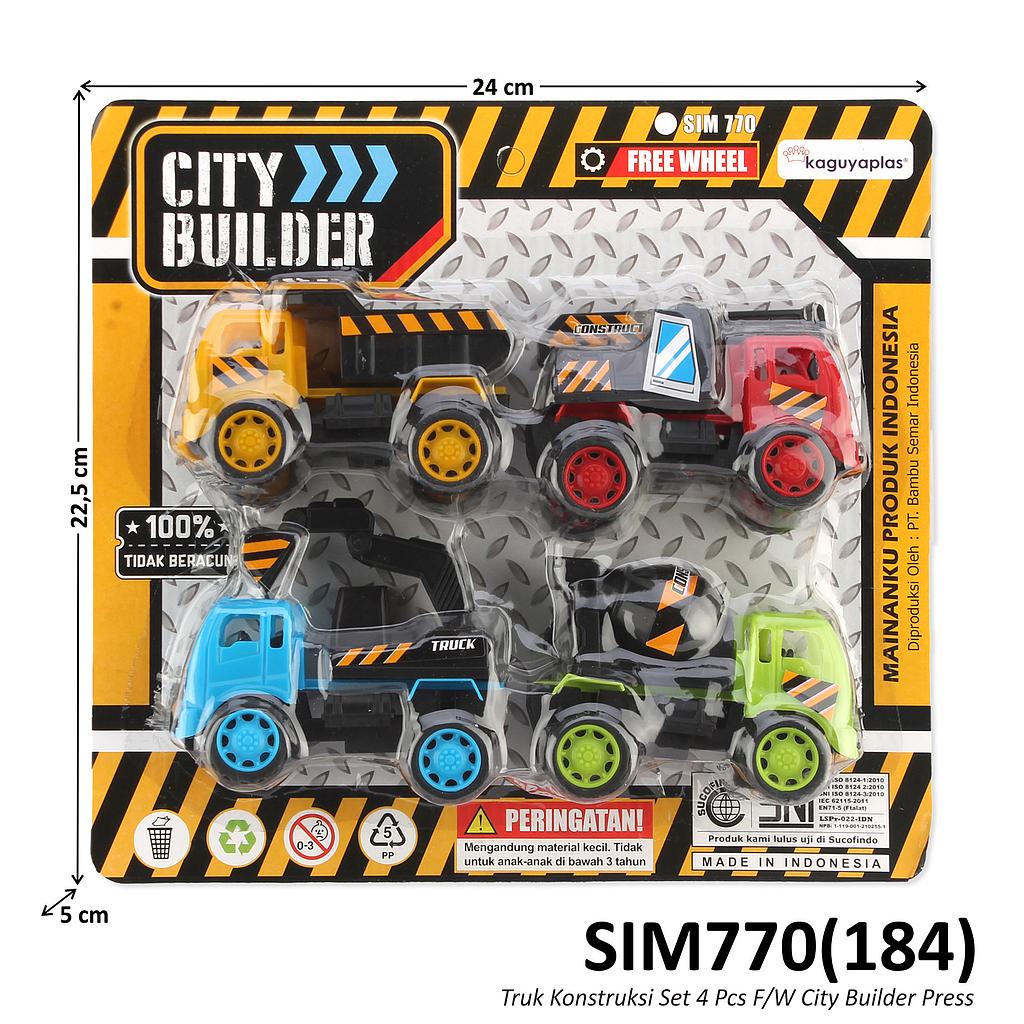 Truk Konstruksi 4 Pcs F/W City Builder Press @72