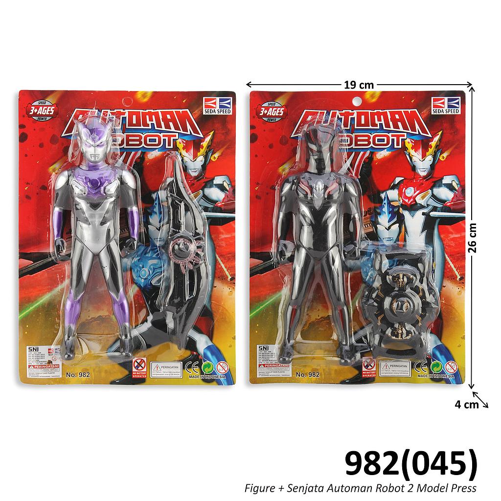 Action Figure Ultraman Set Senjata Automan Robot 2 Model Press @210