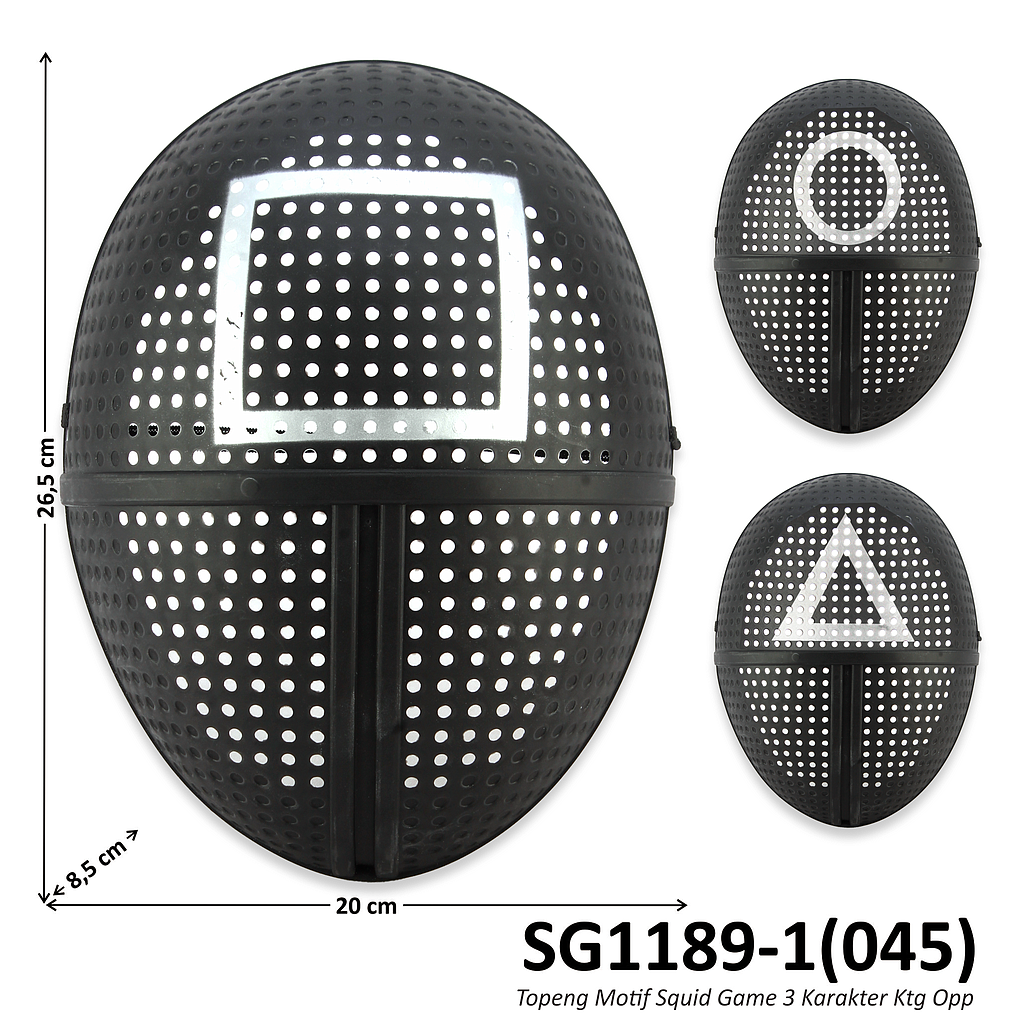 Topeng Squid Game 3 Motif Ktg Opp @325