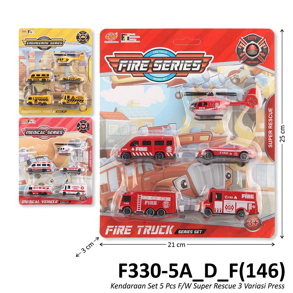 Kendaraan Set 5 Pcs F/W Super Rescue 3 Variasi Press @168