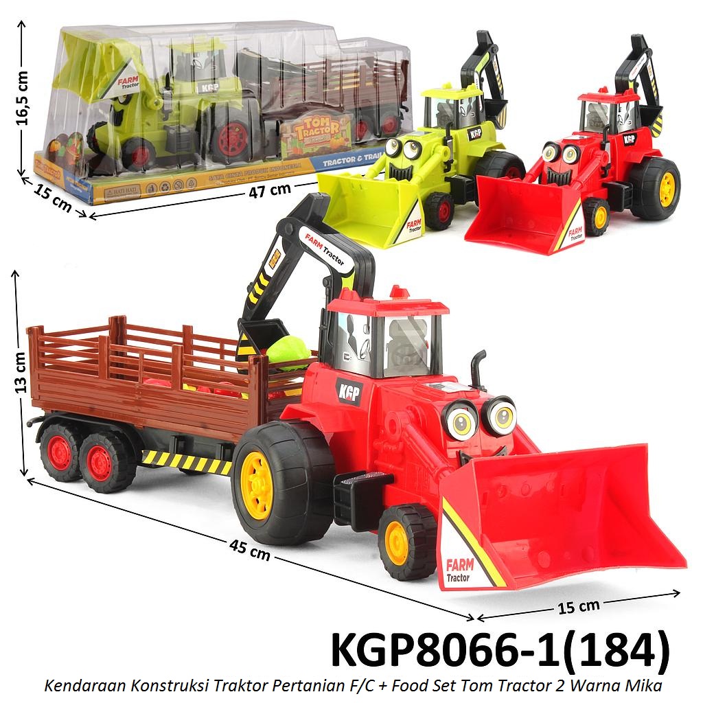 Traktor Trailer Bulldozer Excavator 45 cm F/C + Buah Tom Tractor Box Mika @24