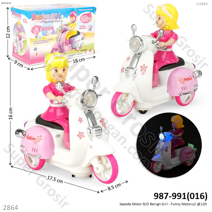 Sepeda Motor Vespa Orang B/O Benign Girl Box @120