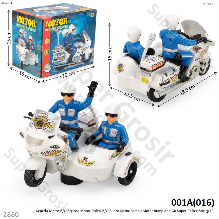Sepeda Motor Police B/O 001a @72